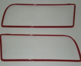 Front grille trim set, red colour