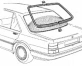 Rear windscreen chromed trims set